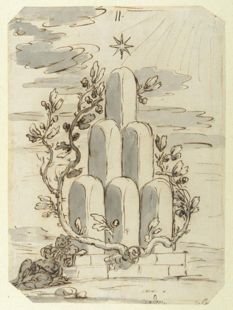 Chigi-Wappen mit Landschaft
