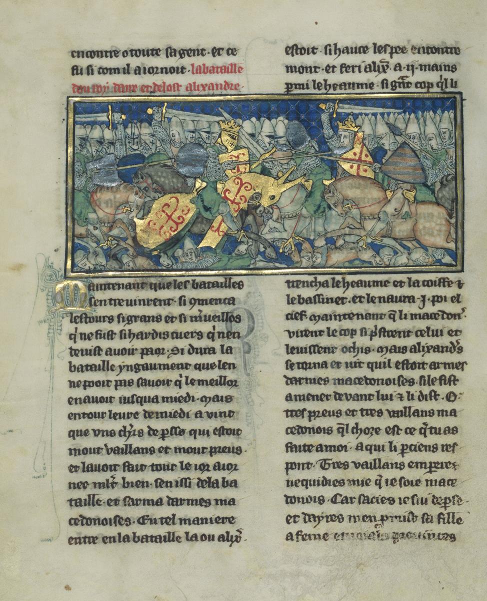 Alexander-Roman. Der Kampf König Darius' gegen Alexanders Armee