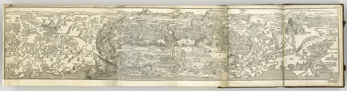 Ansicht von Jerusalem, In: Peregrinatio in terram sanctam (Pilgerreise ins Heilige Land), Mainz 1486