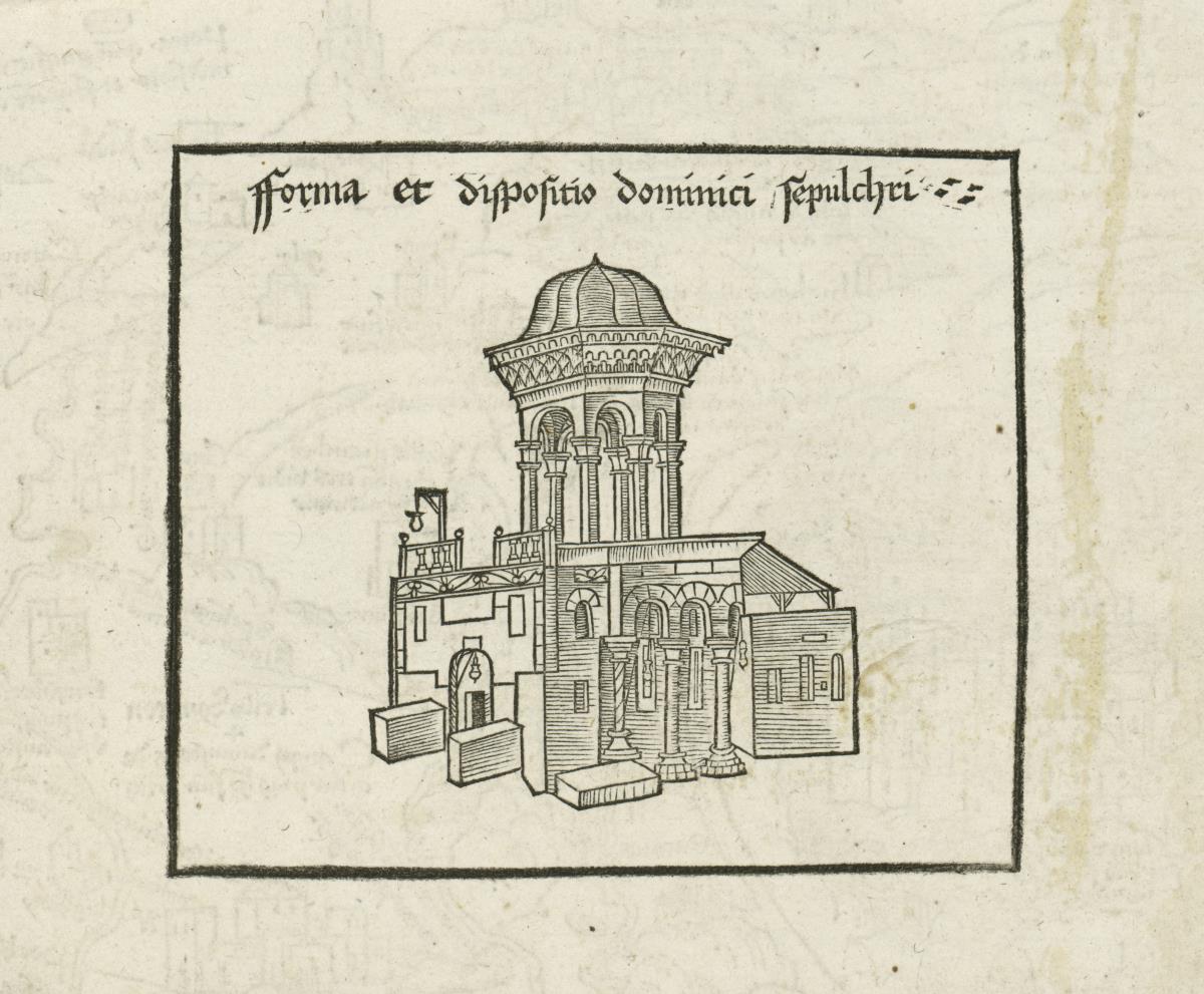 Das Heilige Grab in Jerusalem, In: Peregrinatio in terram sanctam (Pilgerreise ins Heilige Land), Mainz 1486