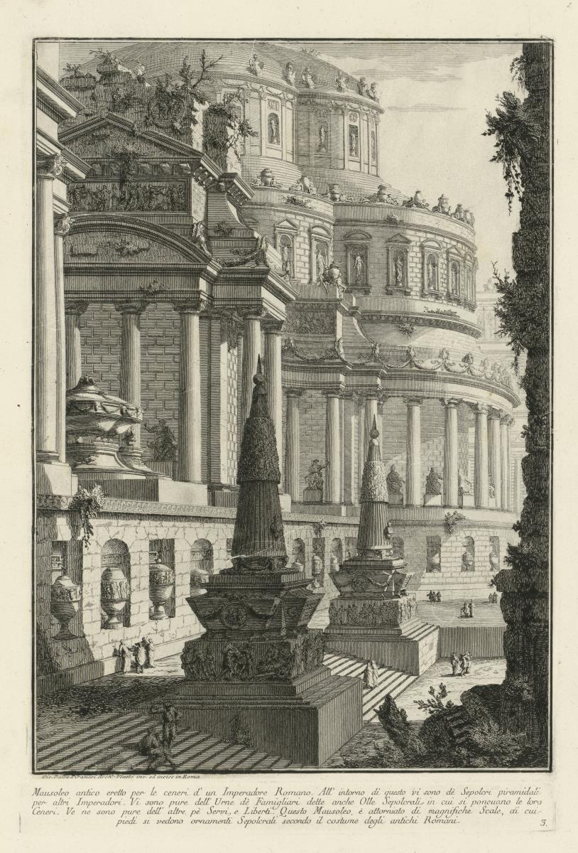 Antikes Mausoleum in "Prima Parte di Architetture, e Prospettive Inventate"