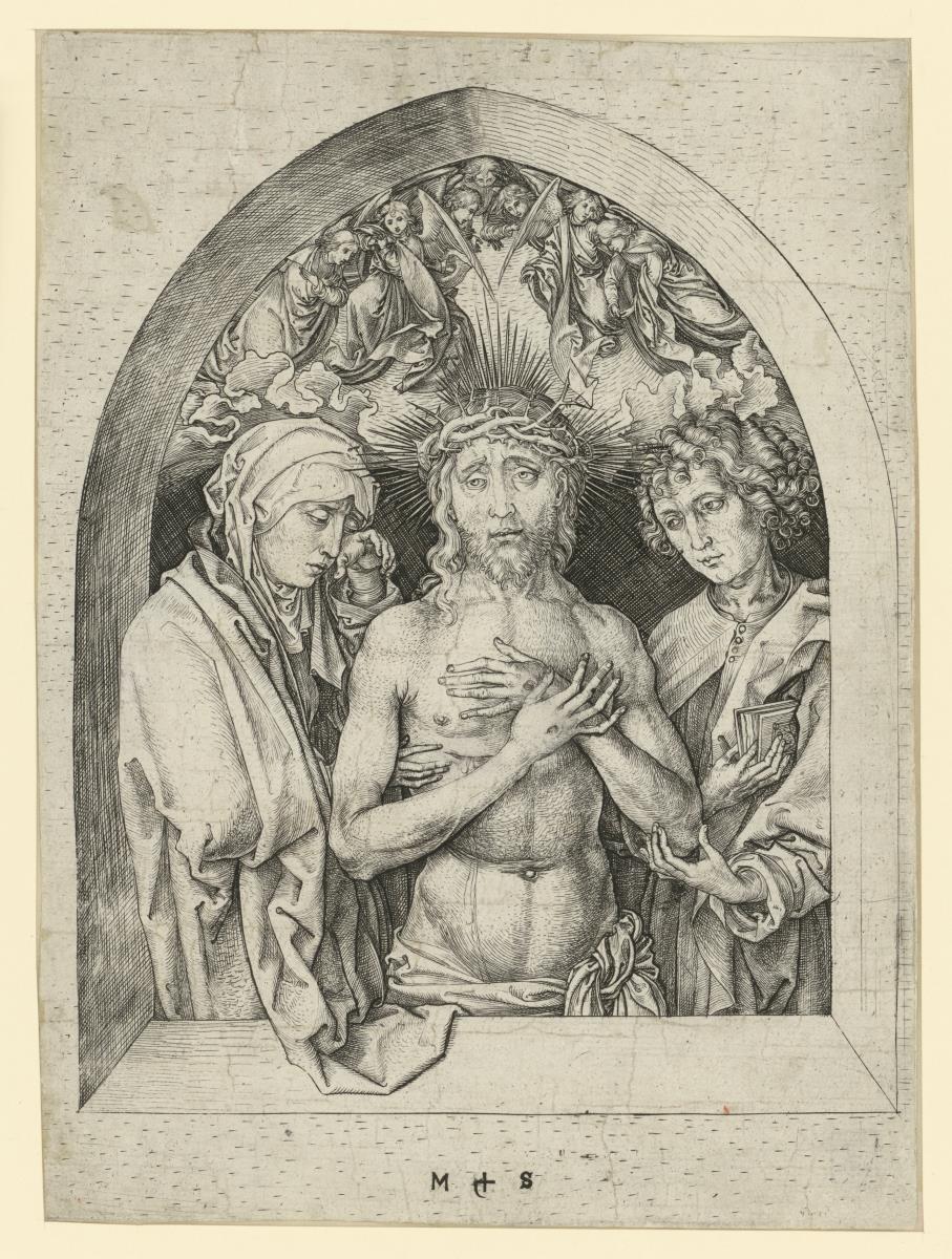 Schmerzensmann zwischen Maria und Johannes