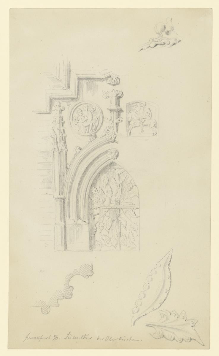 Frankfurt a. d. Oder, St. Marienkirche, Portal des nördlichen Südschiffs mit Eisenbeschlag, Details