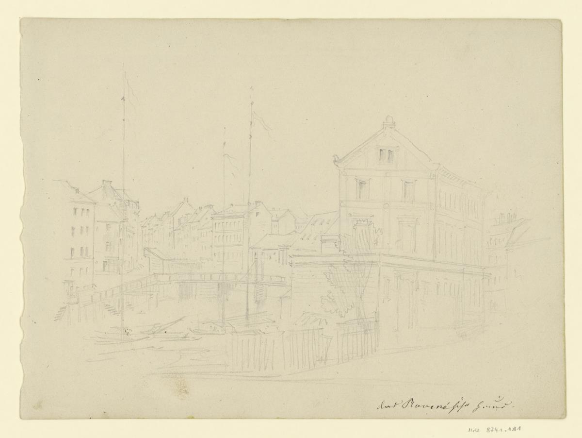 Stadtansicht mit Hafen