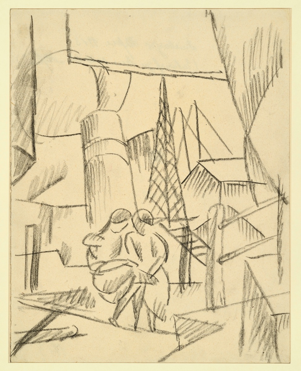Duisburger Hafen (Studie zu einem Gemälde)