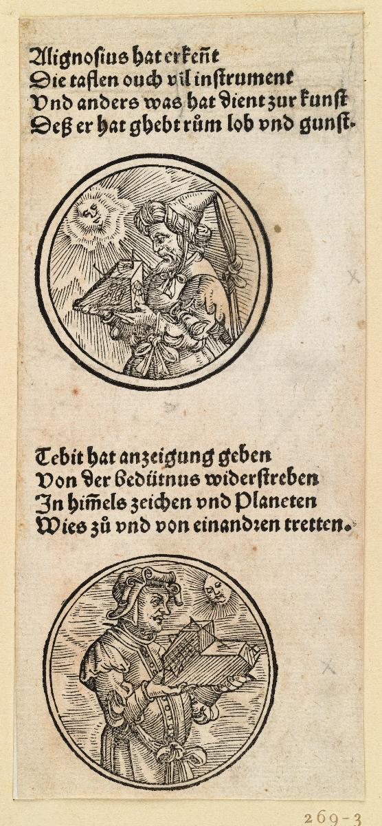 Zwei Bildnisse von Astronomen: Alignosius, Tebit