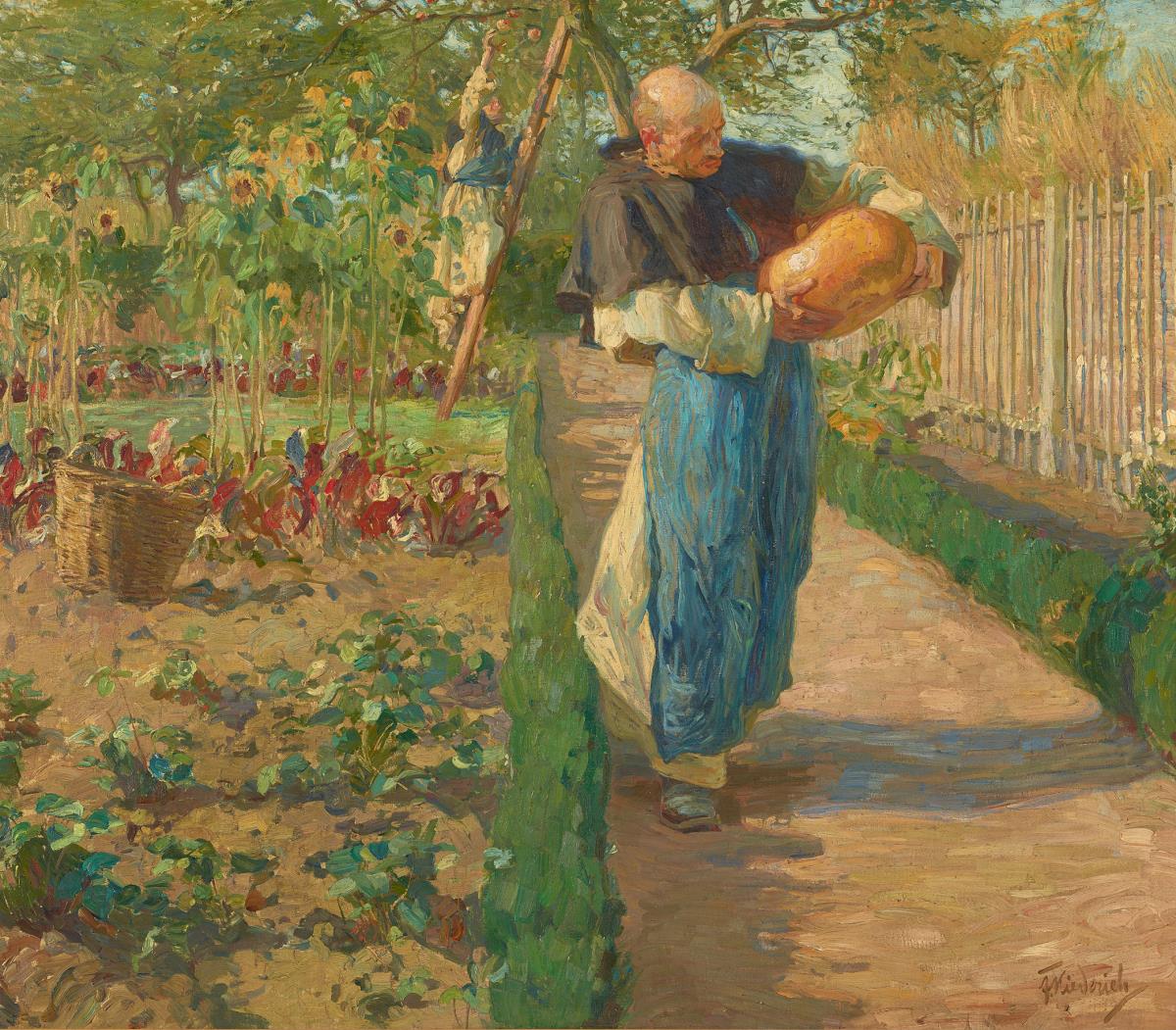 Mönch im Garten