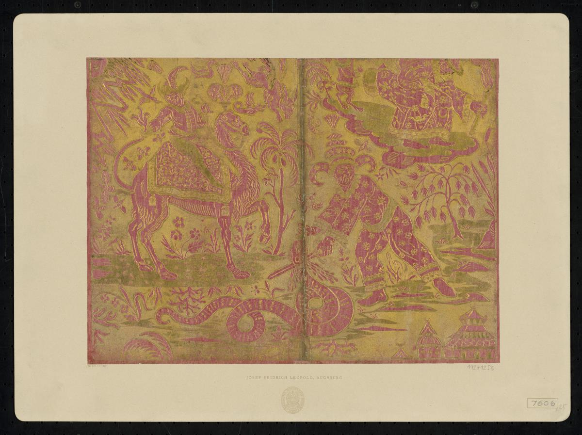 Brokatpapier (figürliches Blatt mit Chinoiserien)