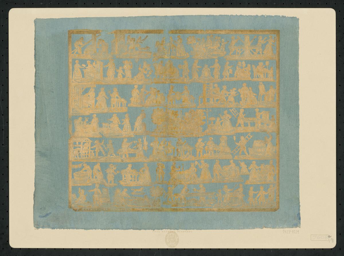 Brokatpapier (Szenen verschiedener Handwerke)