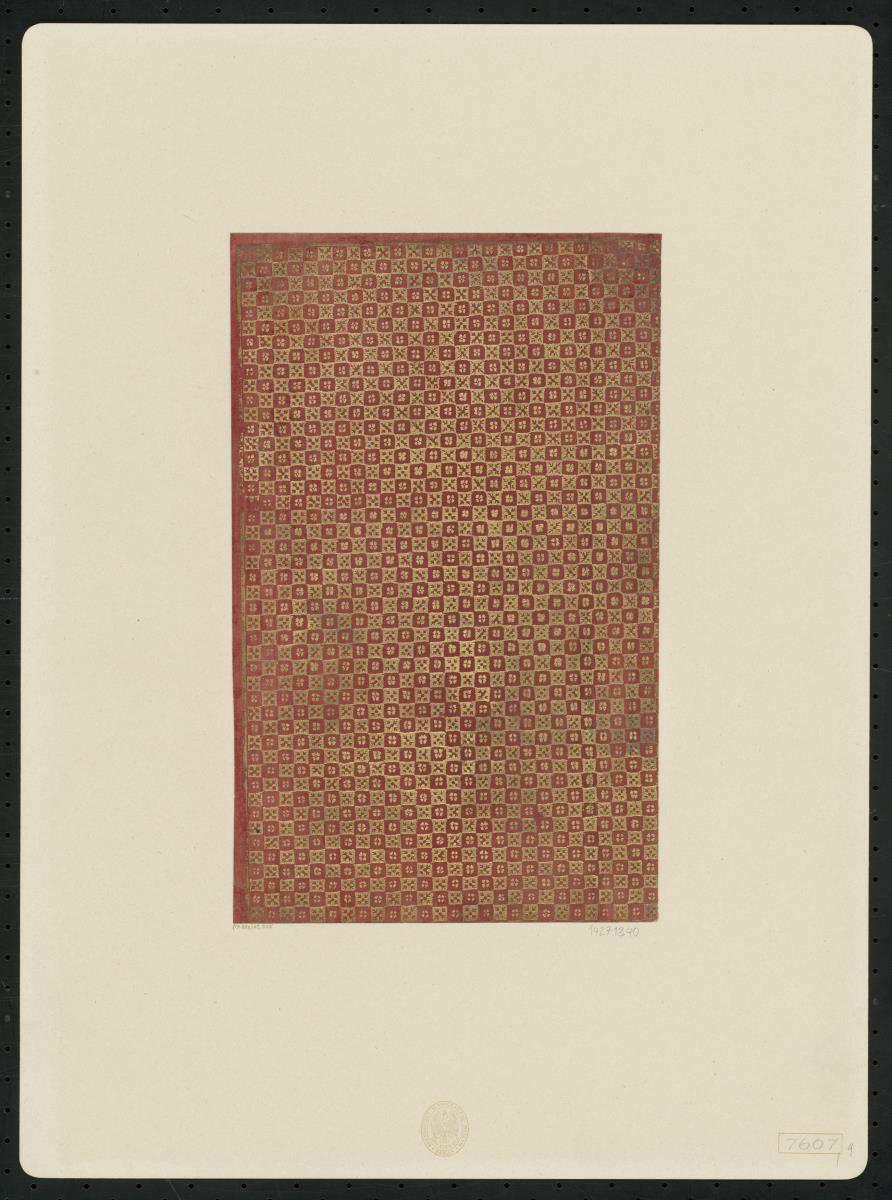 Brokatpapier (Karomuster mit simplen Blüten)