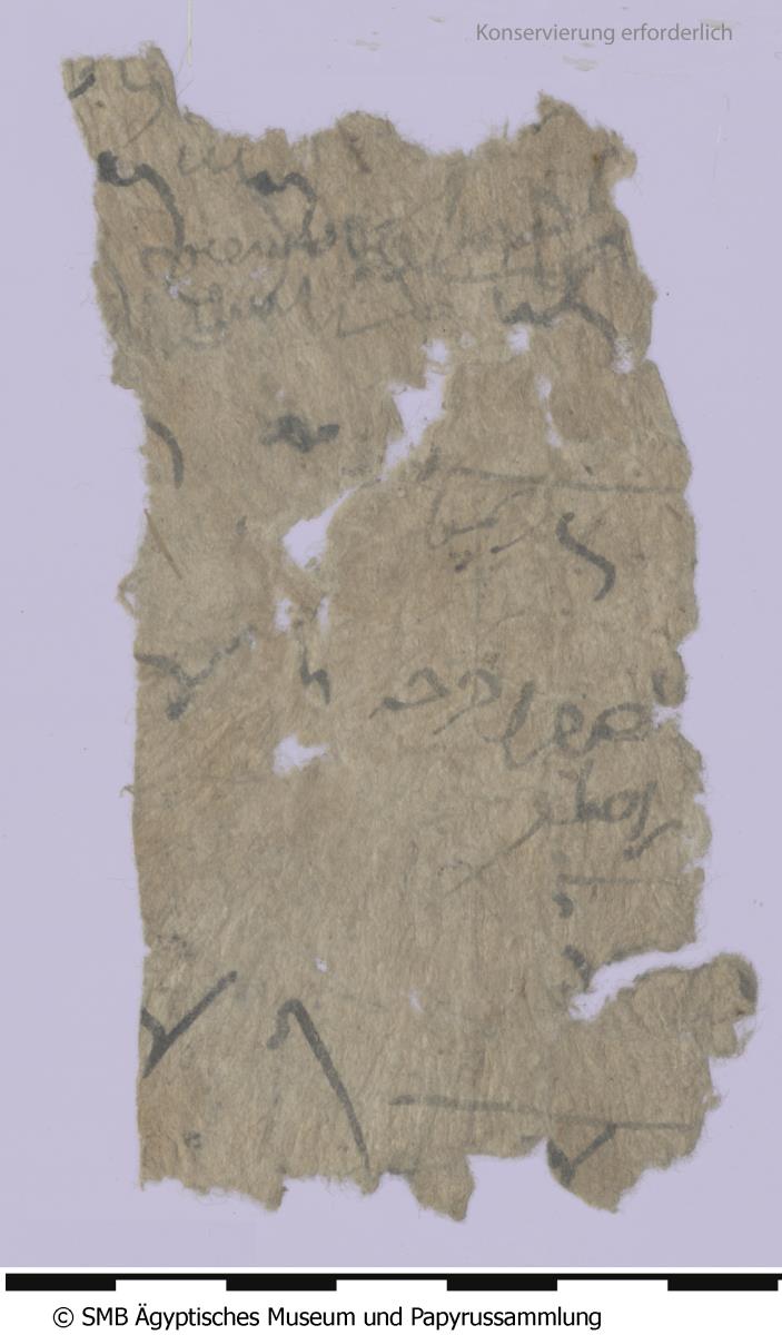 Arabisches Papier mit Listen oder Abrechnungen mit griechischen Buchstabenziffern