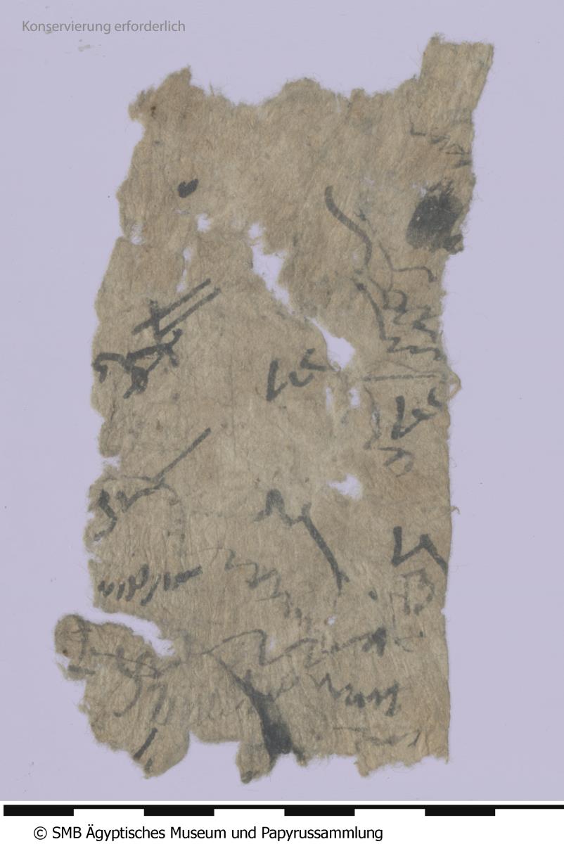Arabisches Papier mit Listen oder Abrechnungen mit griechischen Buchstabenziffern