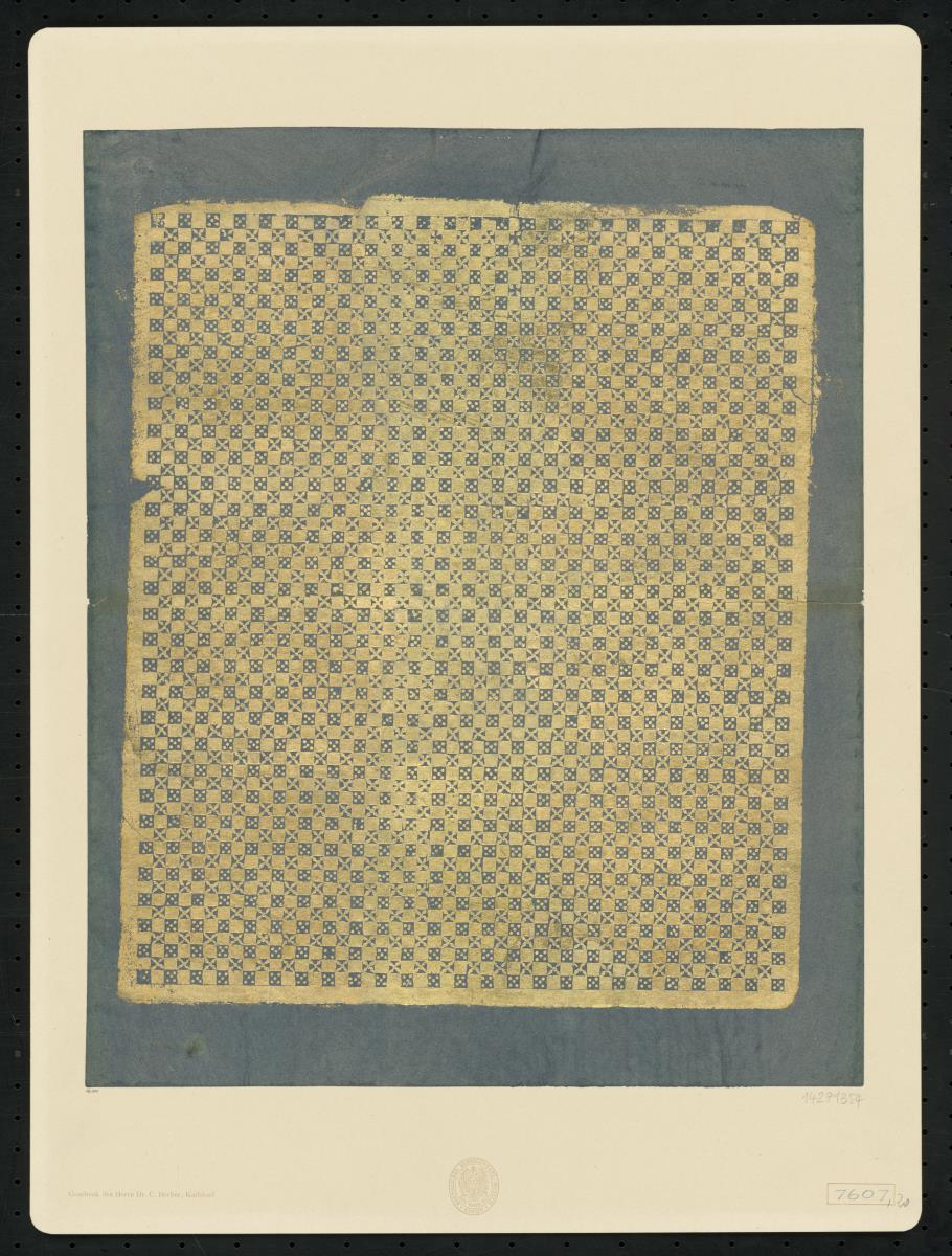 Brokatpapier (kleines Karomuster mit zwei verschiedenen Motiven)
