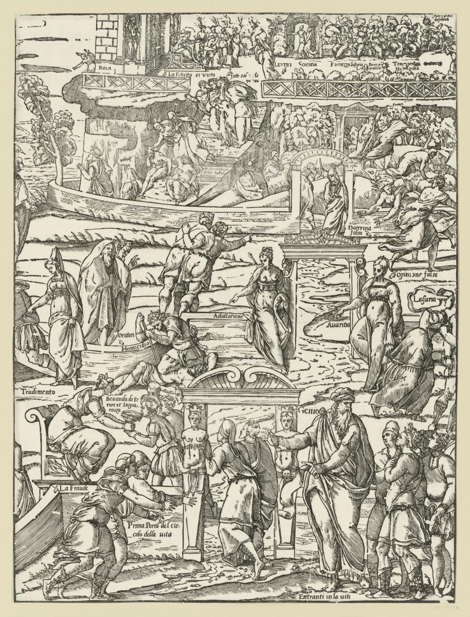 Tabula Cebetis (bestehend aus drei Holzschnitten, mittlerer Teil)
