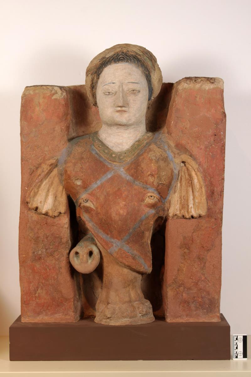 Mischgestalt ursprünglich von dem Bett des Buddha (sog. "Elefantengöttin")