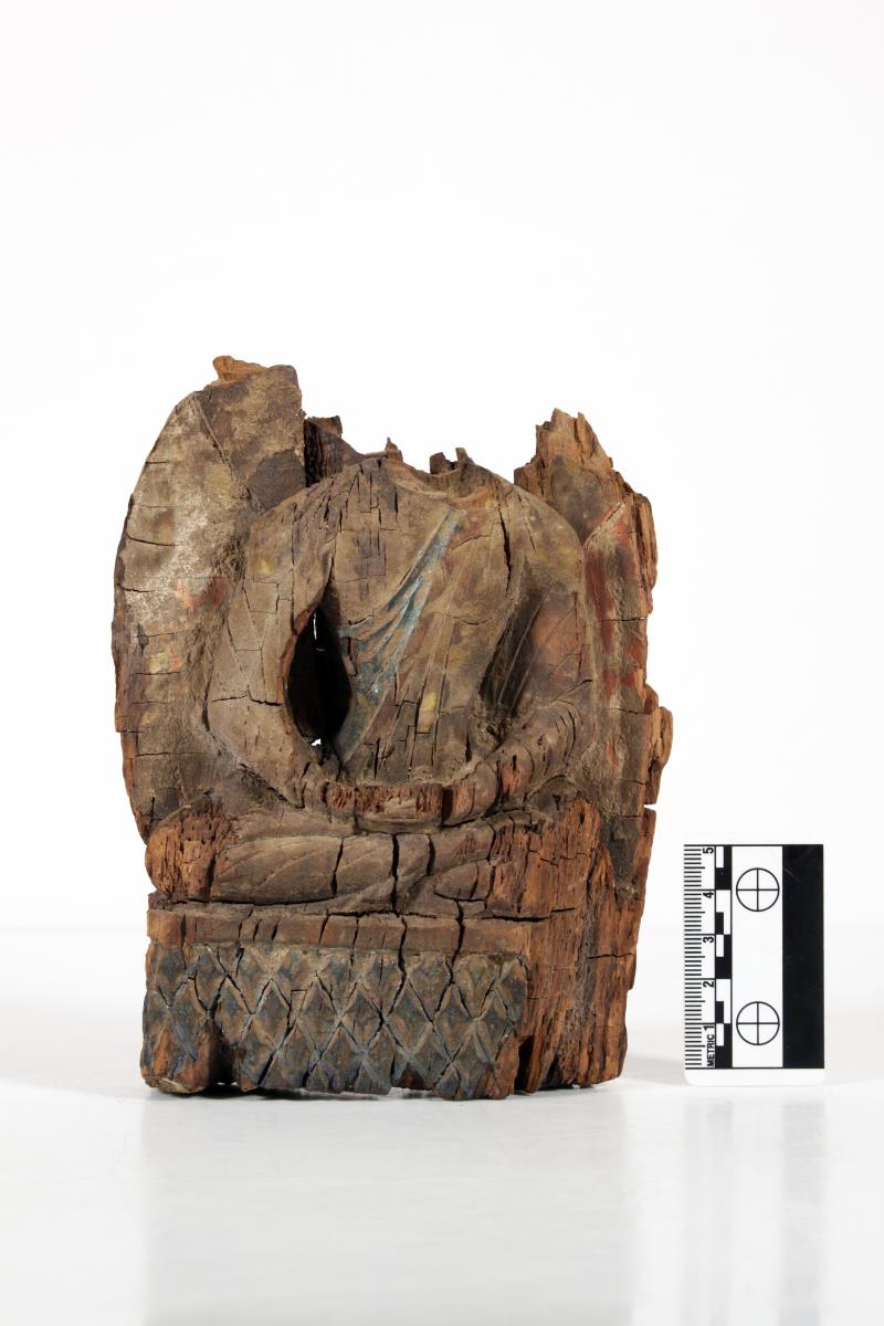 Sitzende Buddhafigur ohne Kopf
