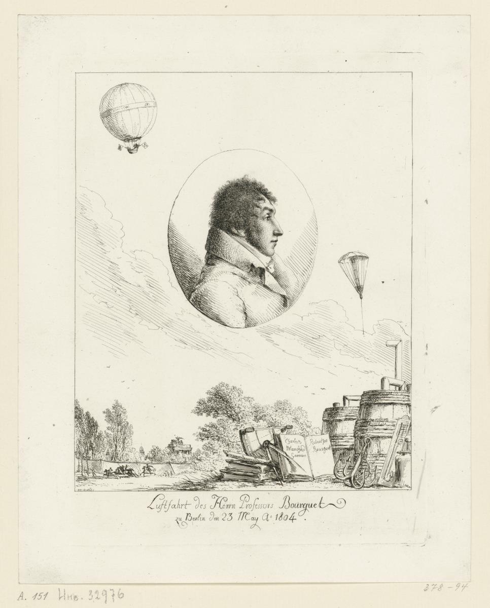 Luftfahrt des Herrn Professors Bourguet zu Berlin den 23. May a 1804