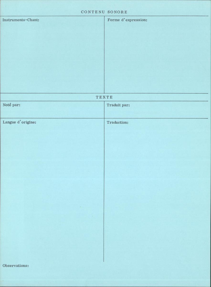 Arom I, 1979 - Aka, Repertoire