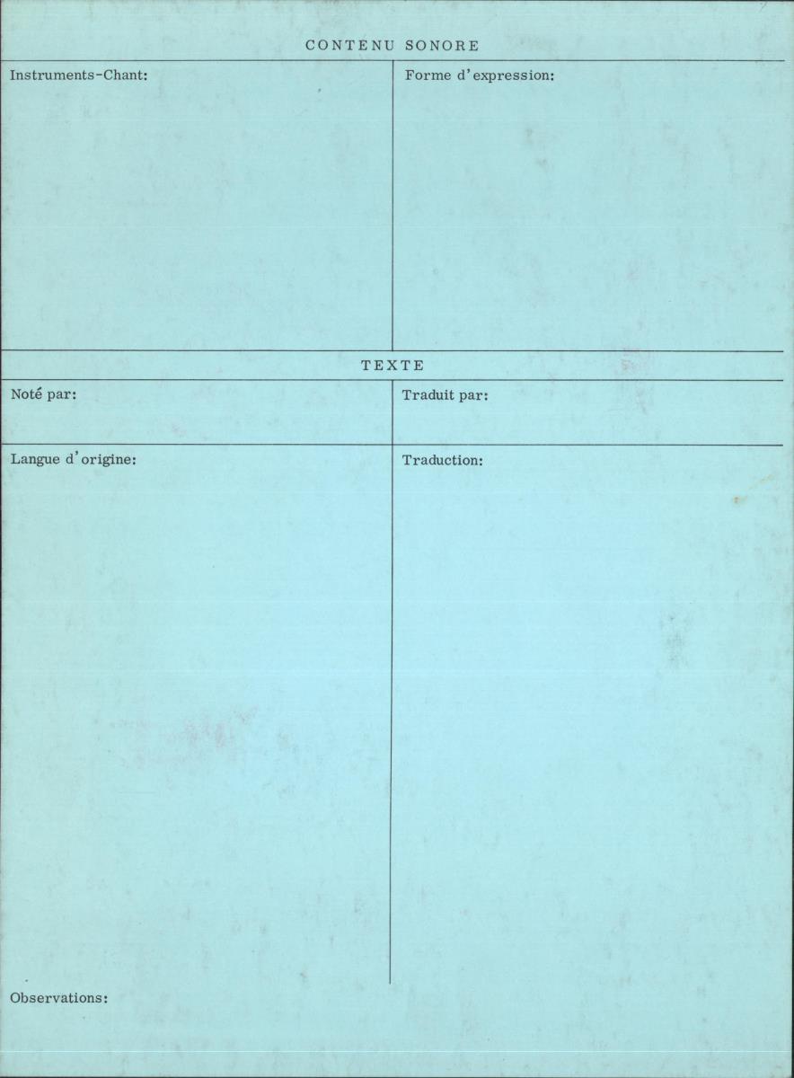 Arom I, 1979 - Aka, Repertoire