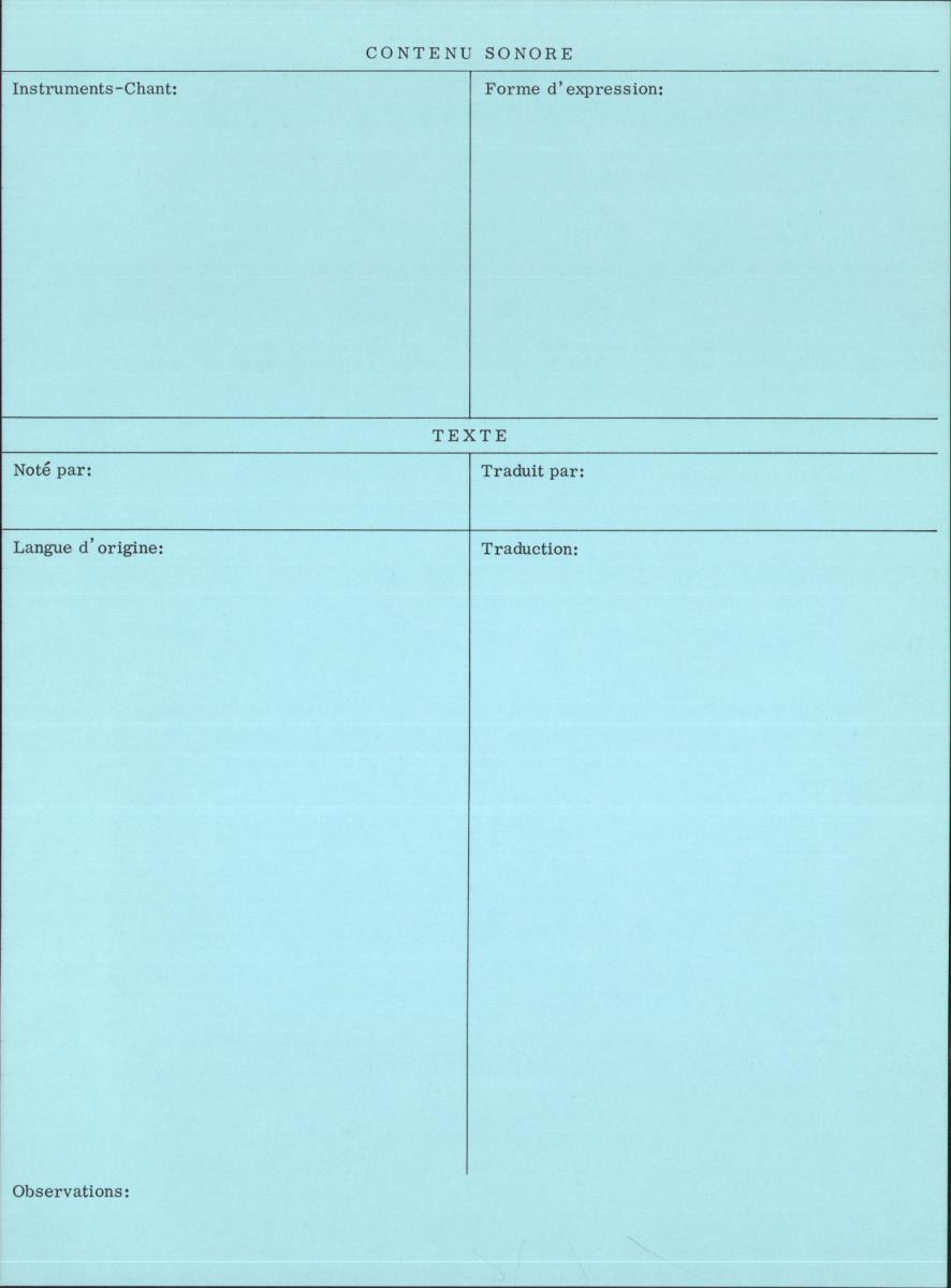 Arom II, 1979 - Aka, Repertoire