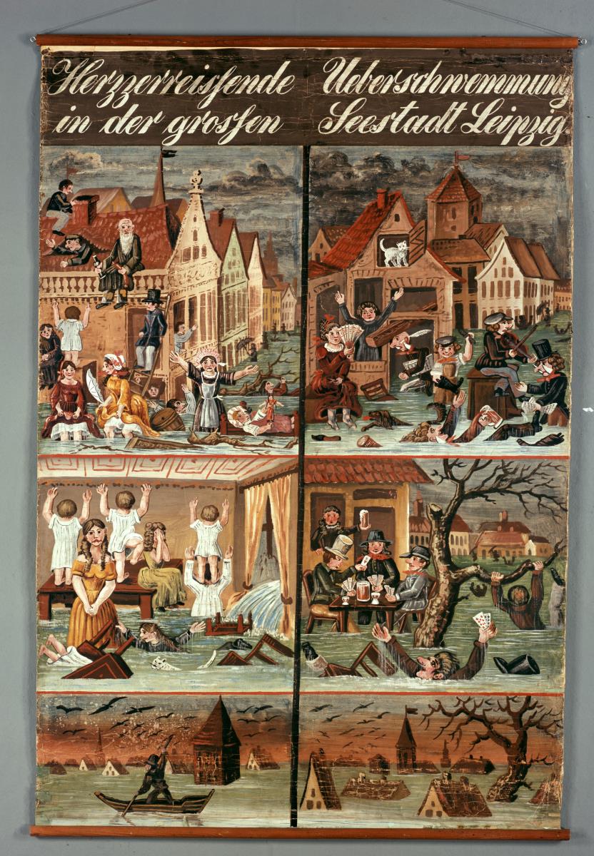 Herzzerreishende Überschwemmung in der grossen Seestadt Leipzig. / Schauerliche Mordthat aus Liebe und Trunkenboldigkeit. 1711.