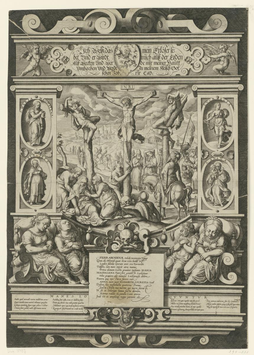 Epitaph für die Familie Feierabend mit der Kreuzigung Christi