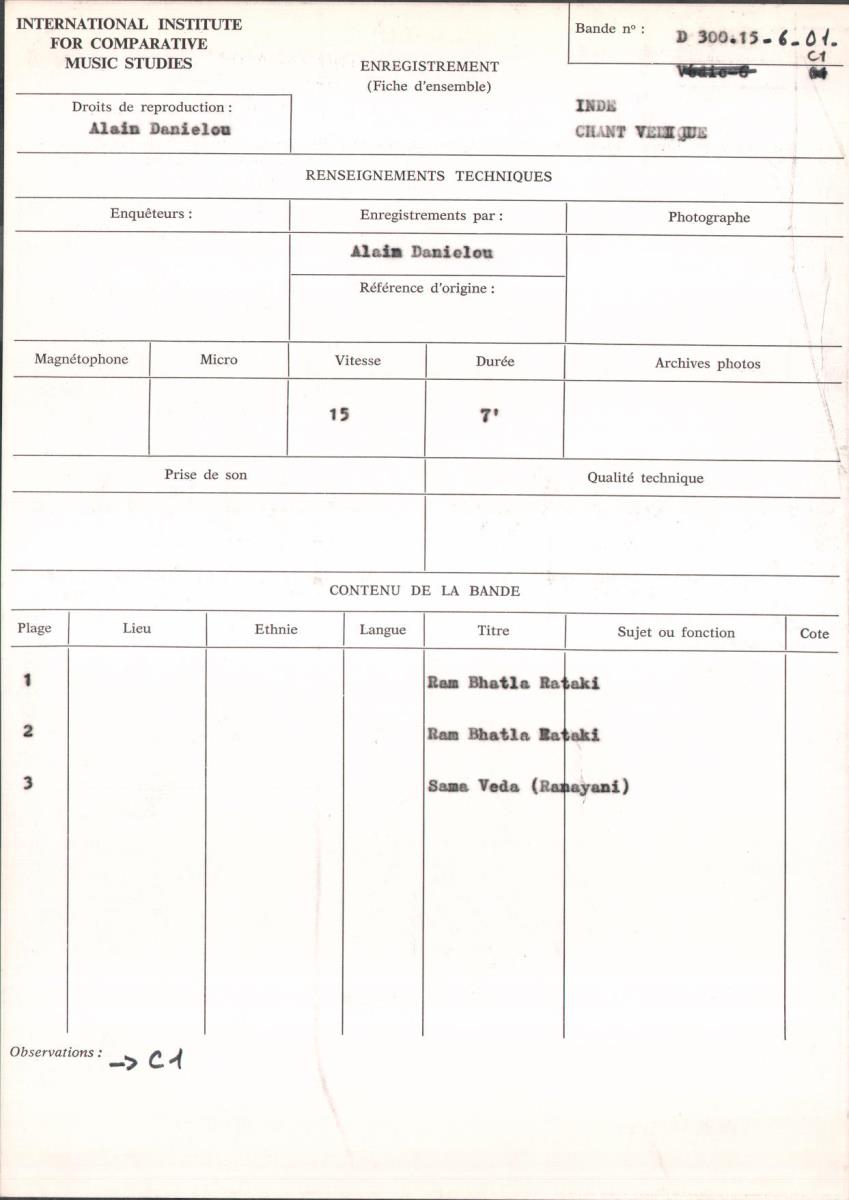 Inde / Chant Védique