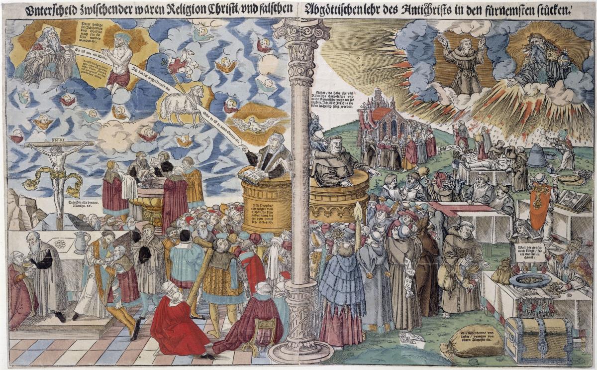 Unterscheid zwischen der waren Religion Christi und falschen Abgöttischen lehr des Antichrists in den fürnemsten stücken
