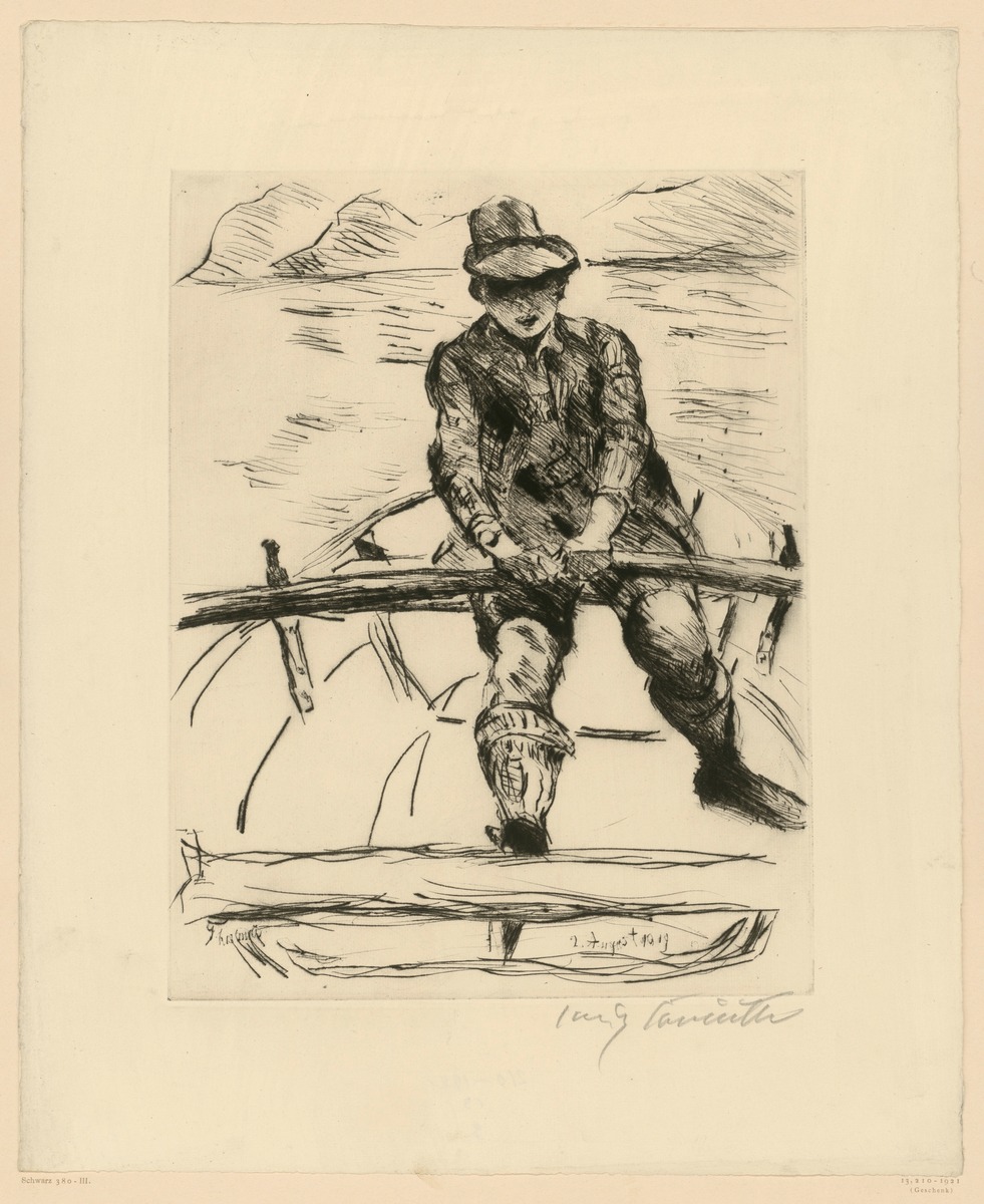 Thomas im Ruderboot (Blatt 3 aus: Bei den Corinthern)