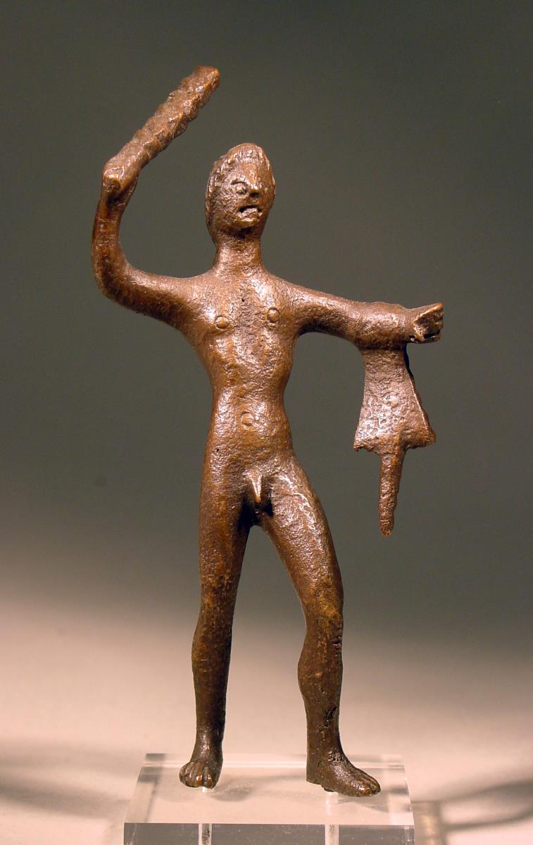 Heraklesstatuette mit Keule und Löwenfell