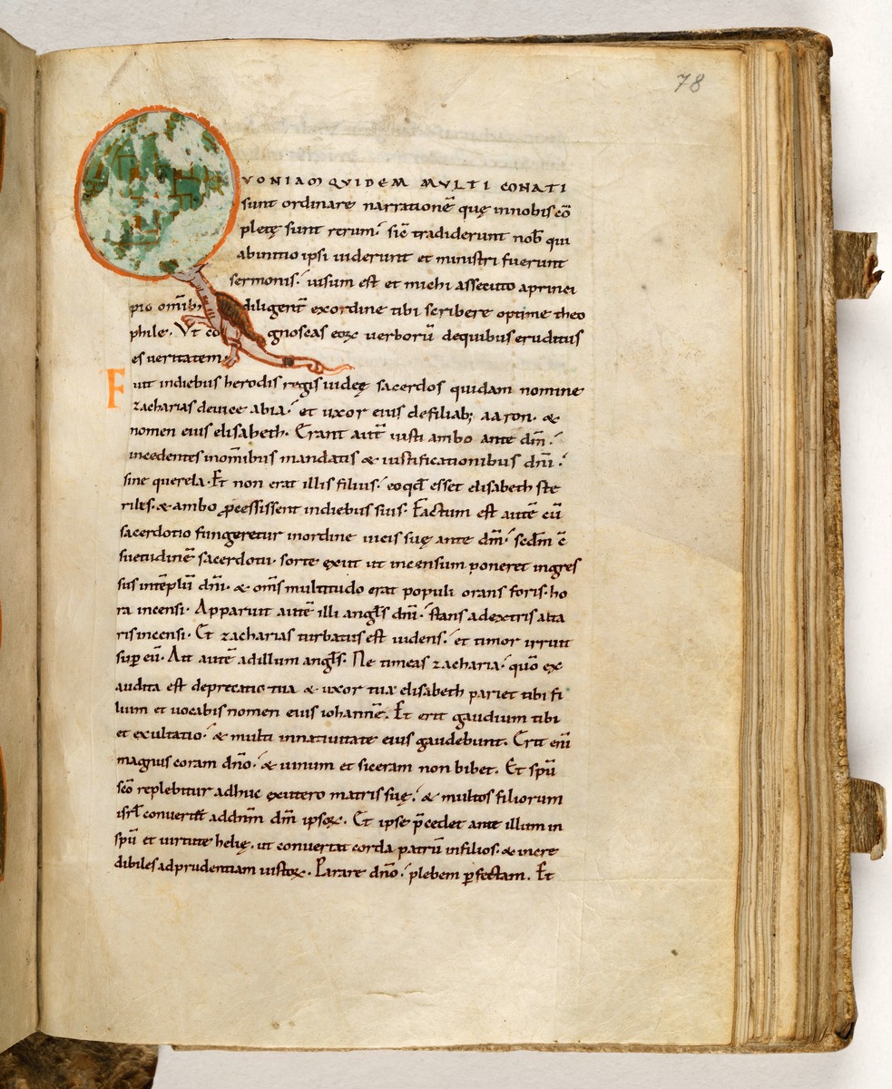 Textseite mit illuminierter Initiale Q