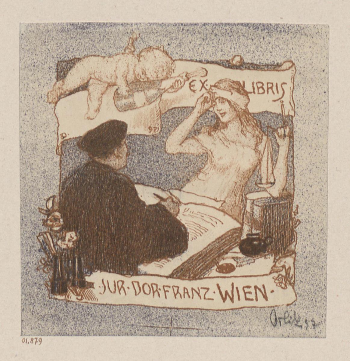 Exlibris Dr. Franz Wien