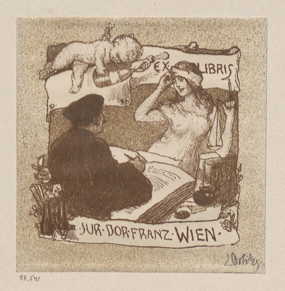 Exlibris Dr. Franz Wien