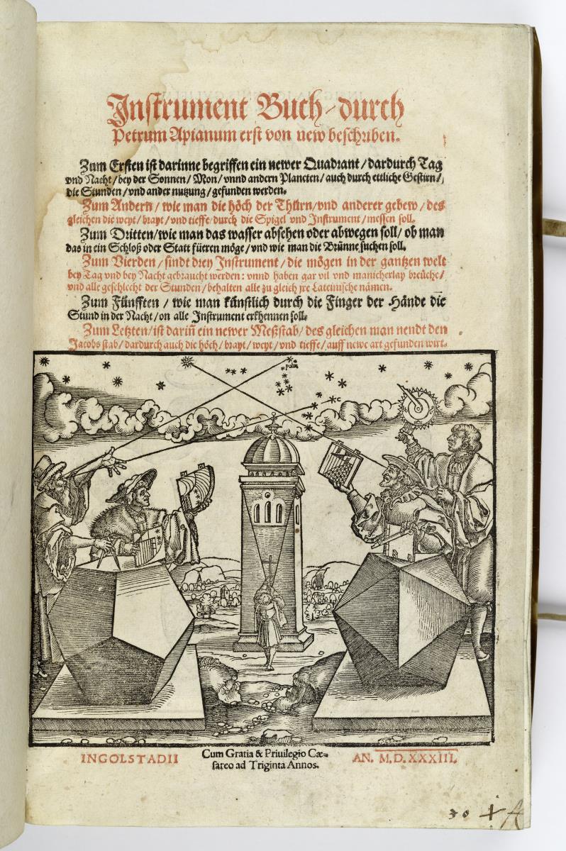Petrum Apianum: Instrument-Buch (astrologisch). Frontispiz. Ingolstadt 1533