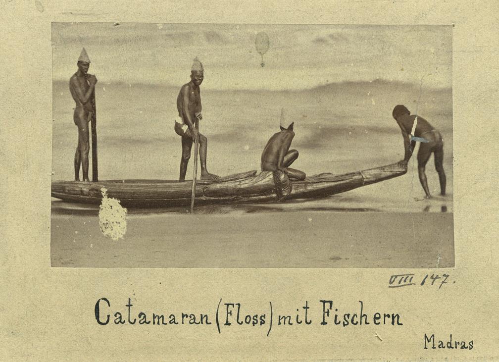 Catamaran mit Fischern