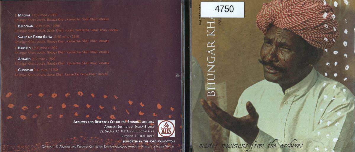 Manganiar Bhungar Khan. Volume 1
