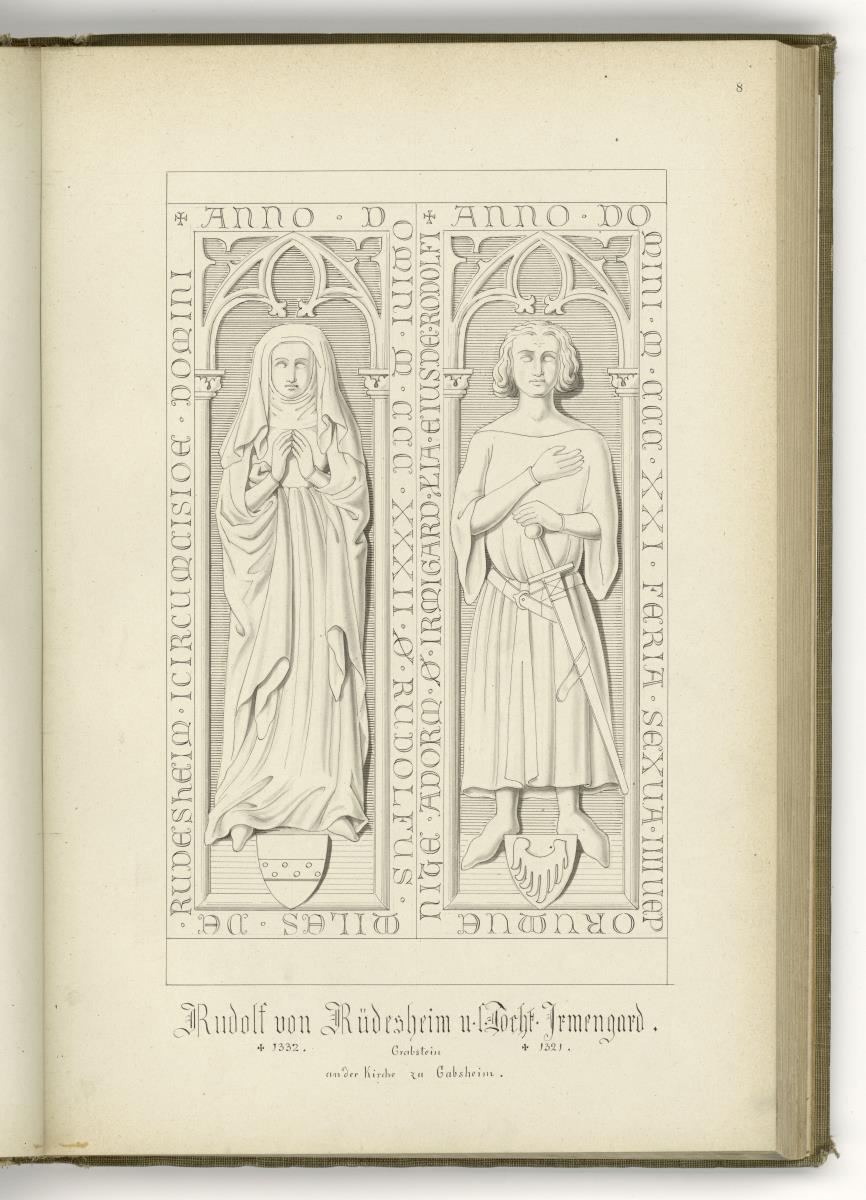 Rudolf von Rüdesheim, gest. 1332 und seine Tochter Irmengard, gest. 1321, Kirche von Gabsheim