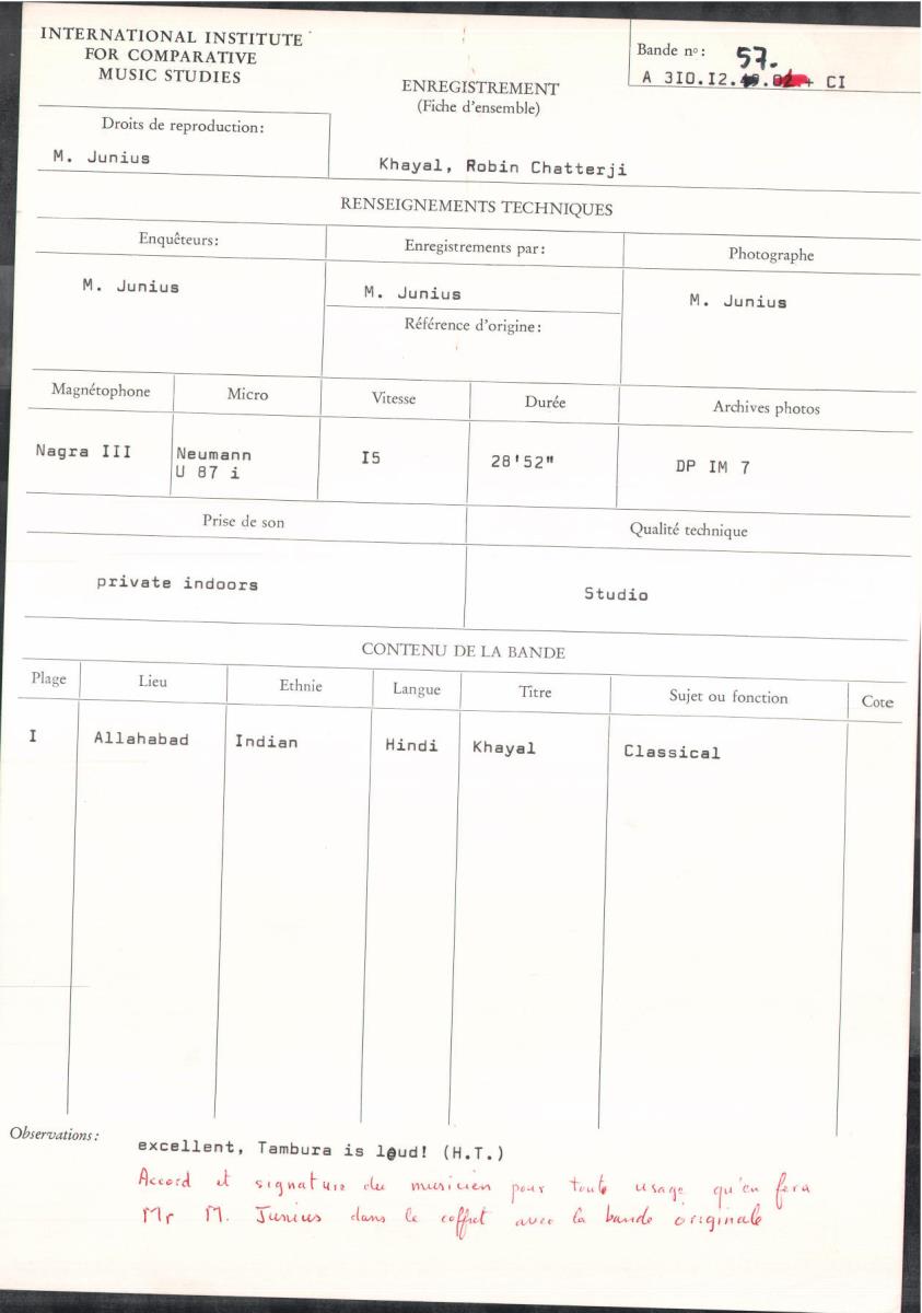 Khayal, Robin Chatterji