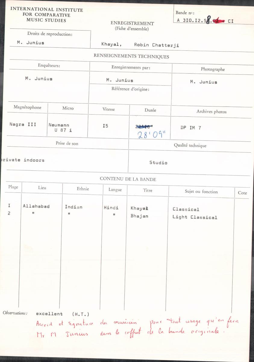 Khayal, Robin Chatterji