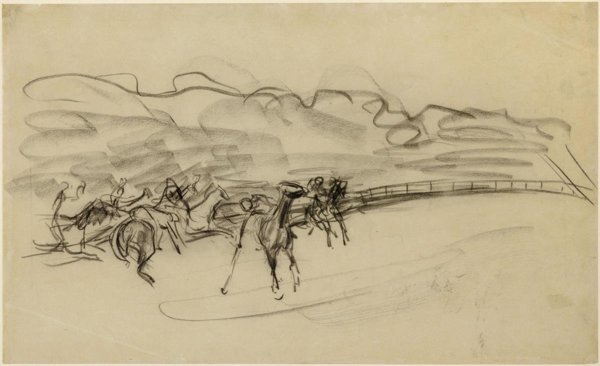 Polospieler (Studie zum Gemälde von 1907)