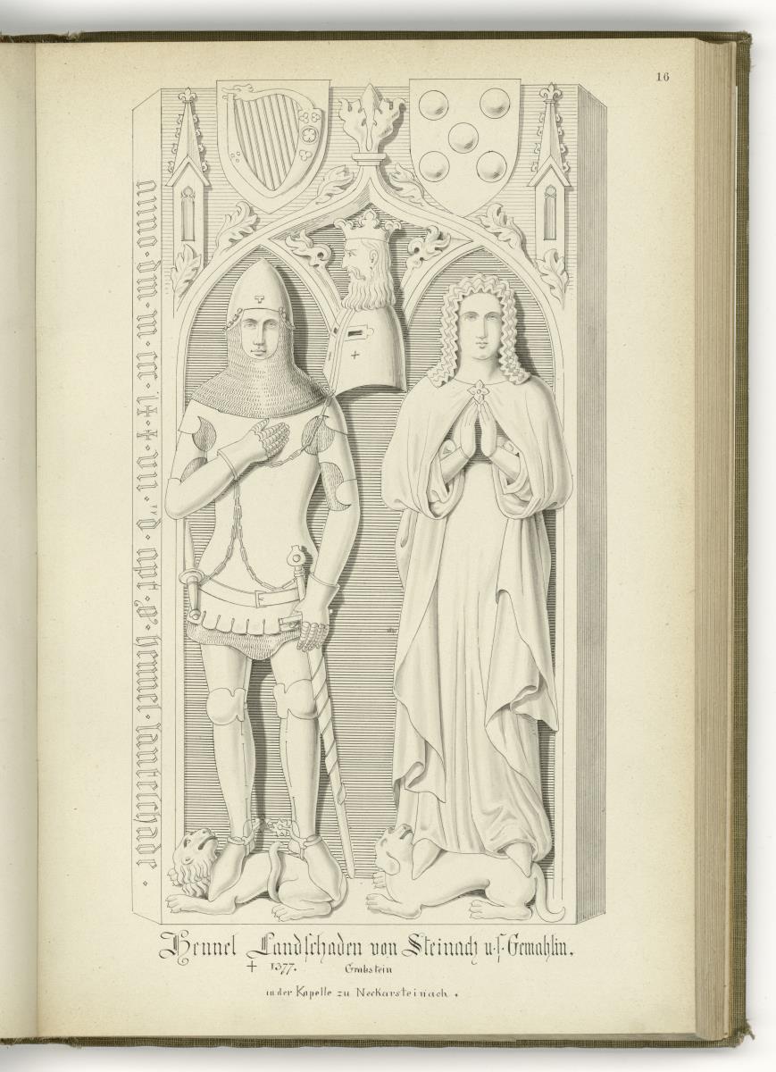 Hennel Landschaden v. Steinach und Gemahlin, gest. 1377, Kapelle Neckarsteinach