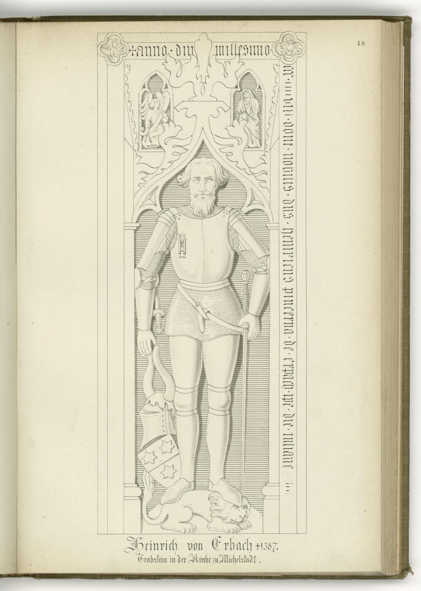 Heinrich von erbach, gest. 1387, Kirche Michelstadt