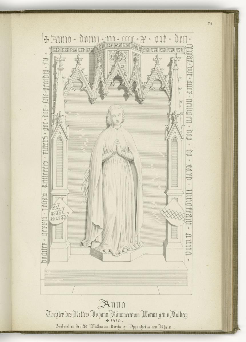 Anna, Tochter des Ritters Johann Kämmerer von Worms, gest. 1410, Katharinenkirche Oppenheim