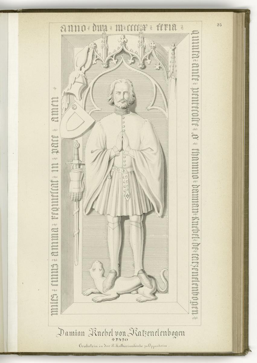 Damian Knebel von Katzenelenbogen, gest. 1410, Katharinenkirche Oppenheim