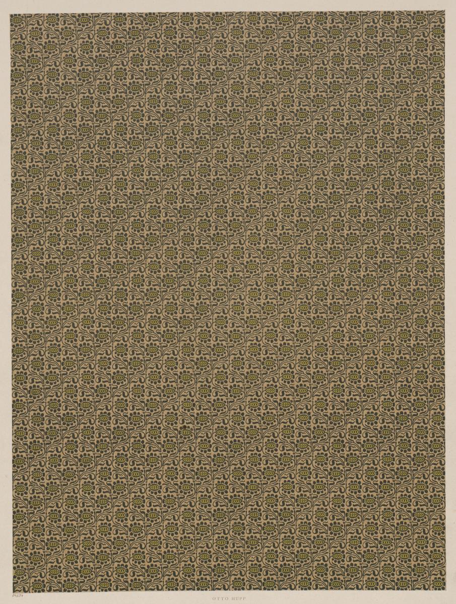 Lithografiertes Papier (florales Flächenmuster)