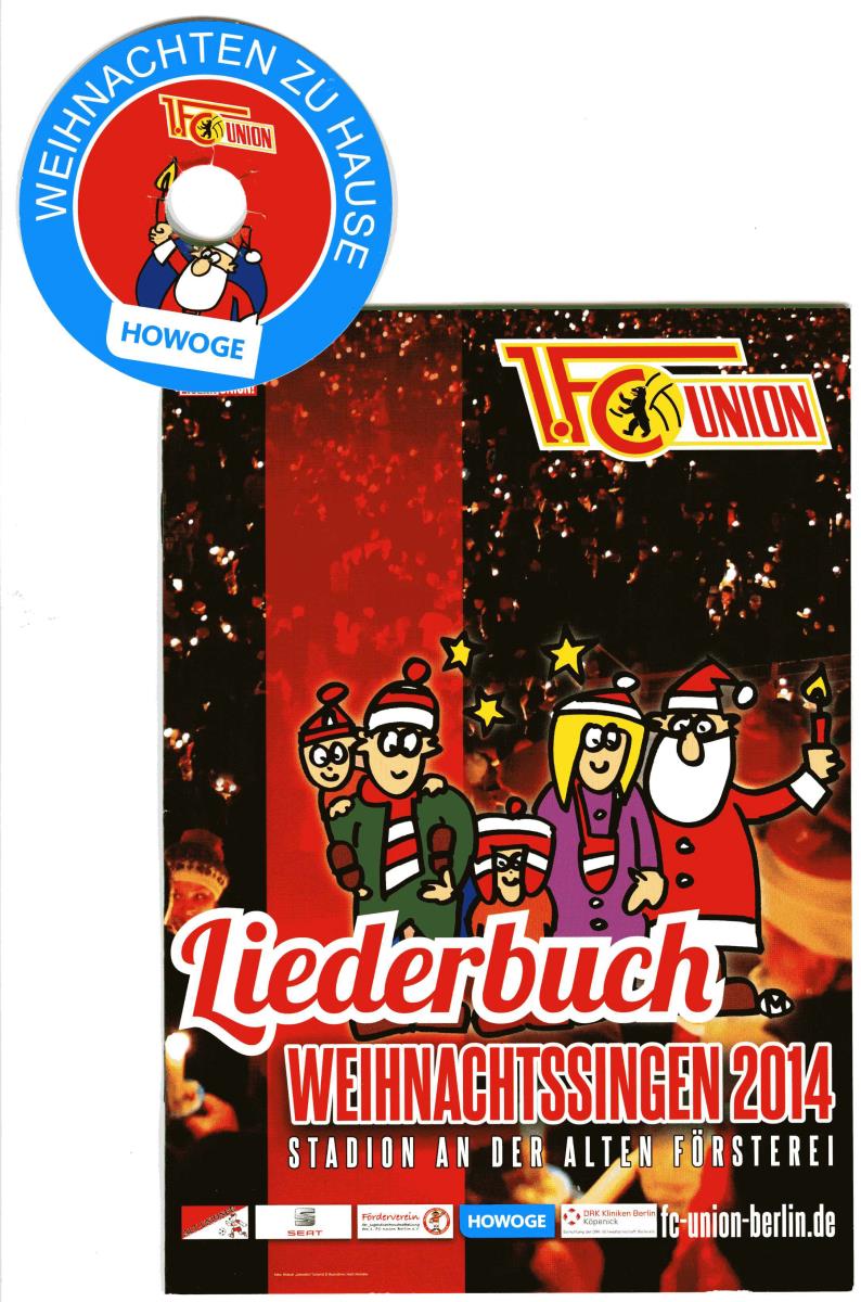 1. FC Union Liederbuch Weihnachtssingen 2014.