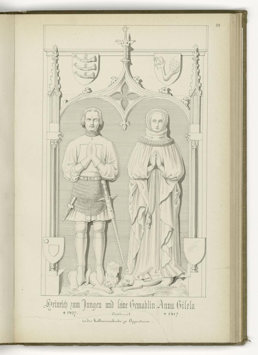 Heinrich zum Jungern, gest. 1437, und Gemahlin Anna Gisela, gest. 1417,  Katharinenkirche Oppenheim