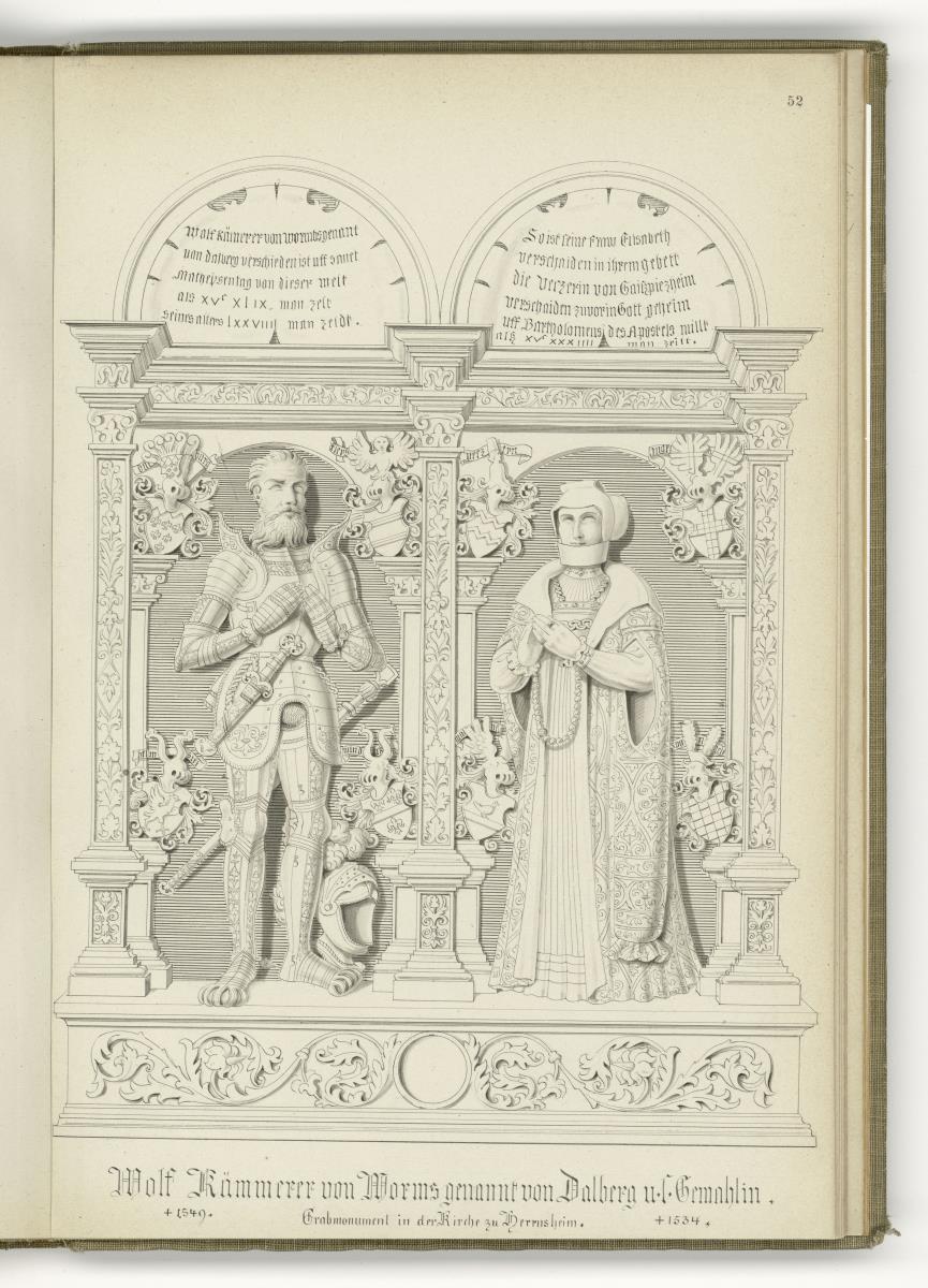 Wolf Kämmerer von Worms, gest. 1549, und Gemahlin Elisabeth, gest. 1534, Kirche Herrnsheim