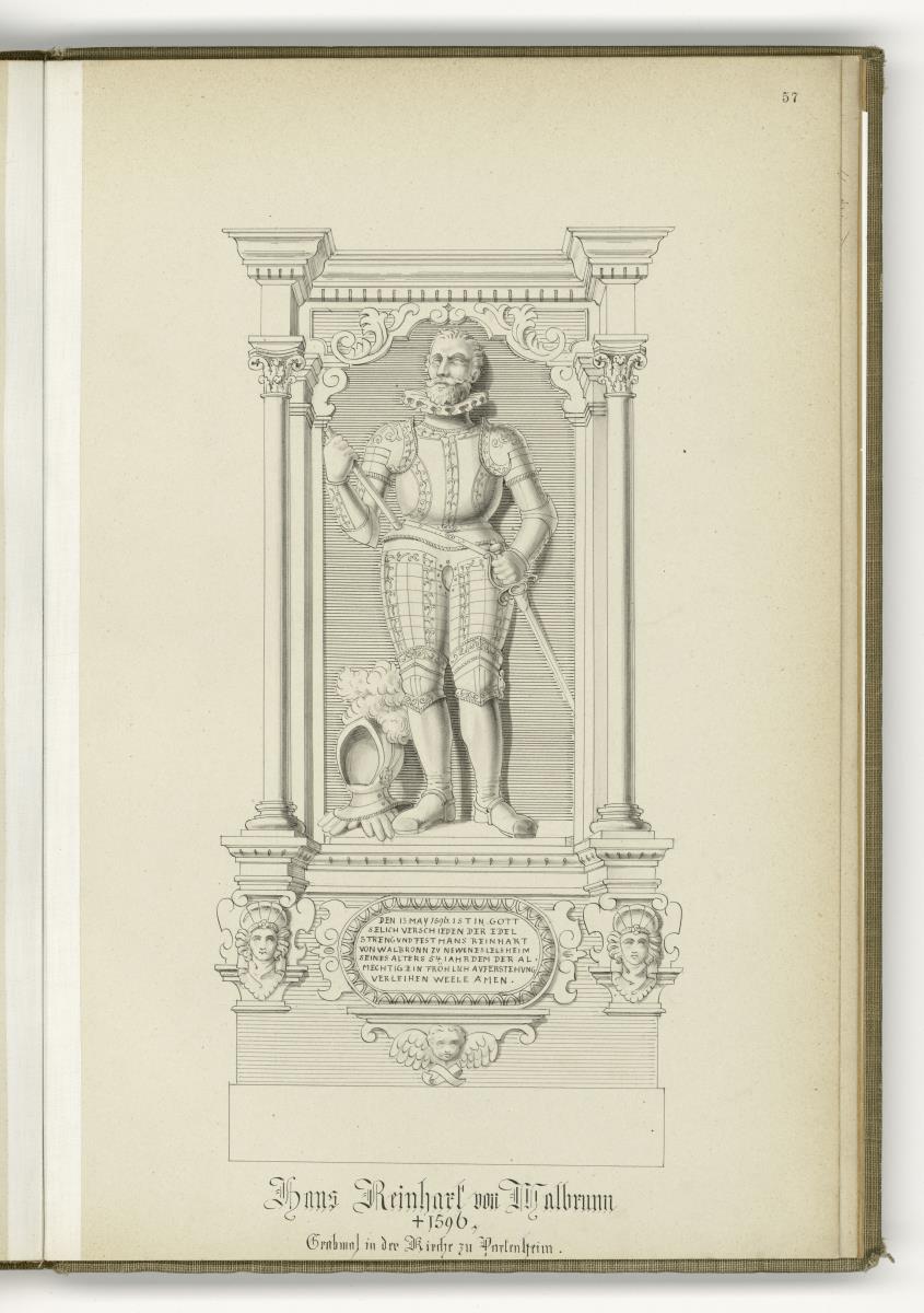 Hans Reinhard von Walbrunn, gest. 1596, Kirche Partenheim in Rheinhessen