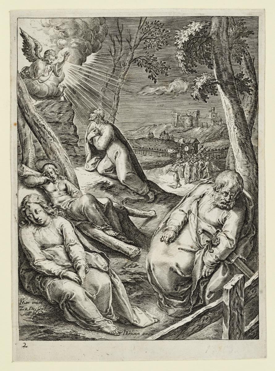 Christus im Garten Gethsemane, Blatt 3 aus der Folge "Die Passion Christi"